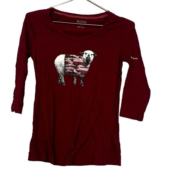 Columbia 3/4 sleeve Sheepy Sherpa tee size small - Picture 1 of 7